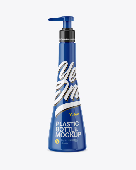 Plastic Bottle with Dispenser Mockup
