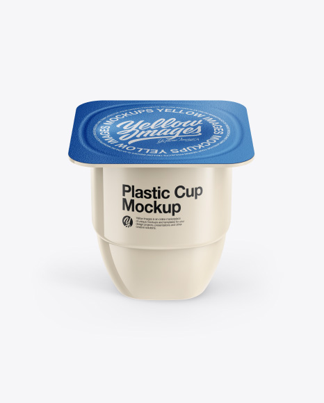 Plastic Cup Mockup - Front View (High-Angle Shot)
