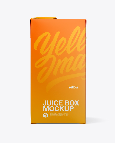 Juice Box Mockup - Front View