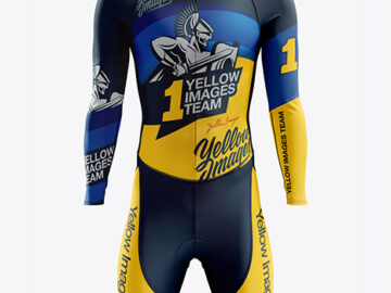 Men’s Cycling Skinsuit LS mockup (Front View)