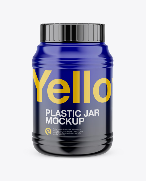 Glossy Jar  Mockup - Front View