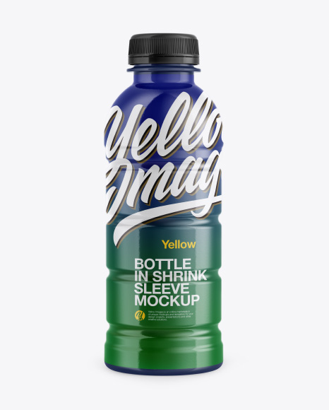 Plastic Bottle in Shrink Sleeve  Mockup