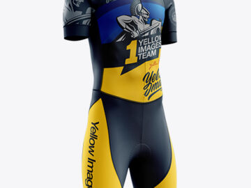 Men’s Cycling Skinsuit mockup (Right Half Side View)