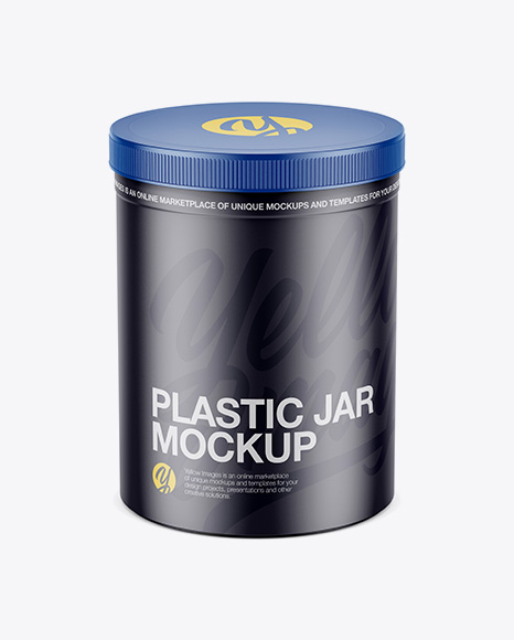 Matte Plastic Jar Mockup - High-Angle Shot