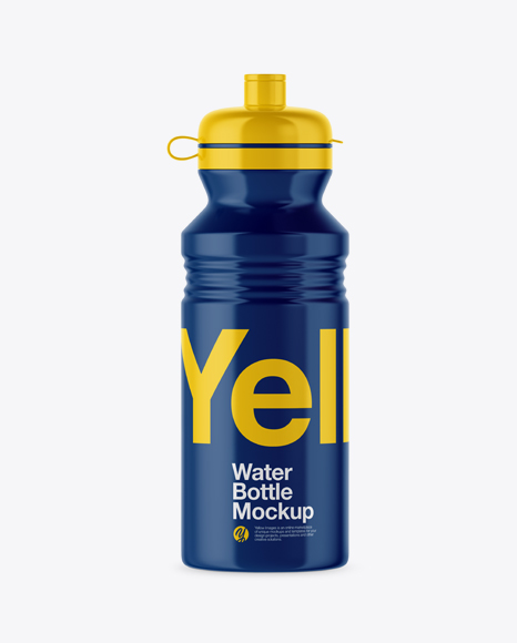 Glossy Sport Bottle Mockup