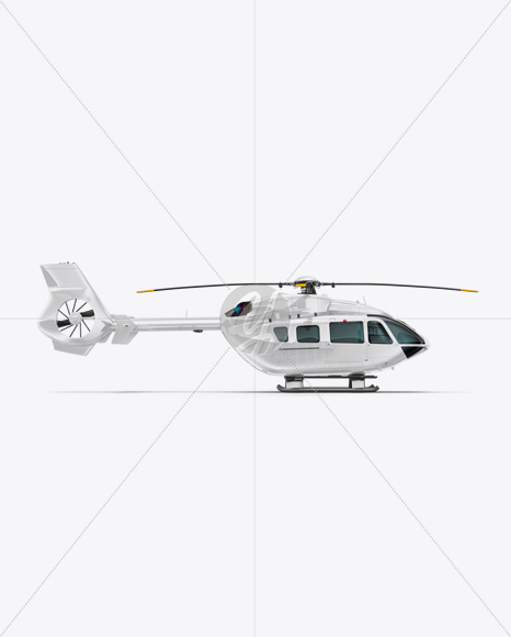 Helicopter Mockup - Side view