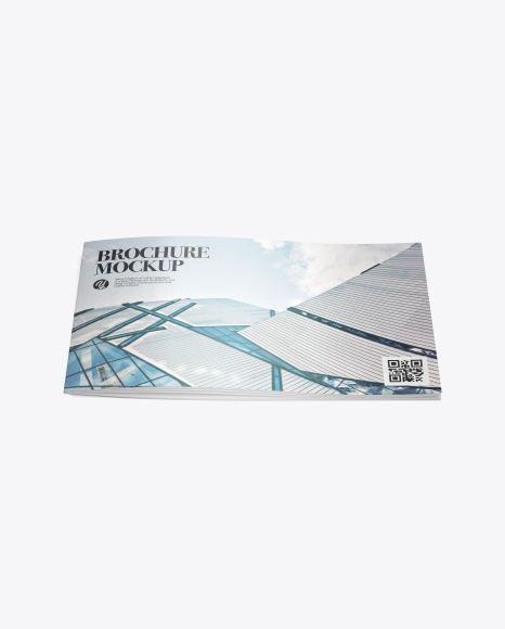 Brochure Mockup - Front View (High Angle Shot)