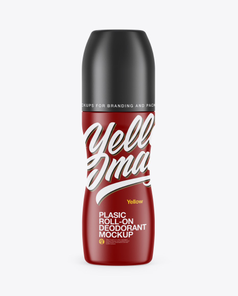 Matte Roll-On Deodorant Mockup - Front View