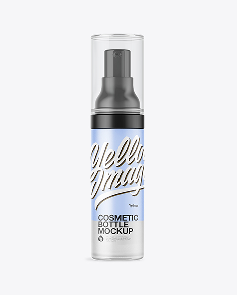 30ml Cosmetic Bottle with Pump Mockup