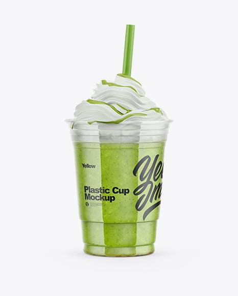 Green Smoothie Cup Mockup