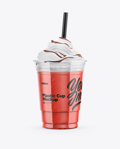 Watermelon Smoothie Cup Mockup