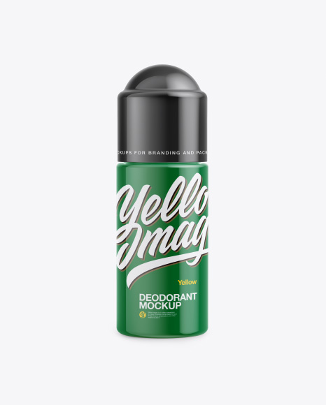 Glossy Roll-On Deodorant Mockup - Front View