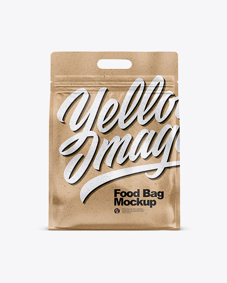 Kraft Paper Stand-up Food Bag Mockup