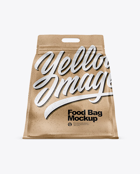 Kraft Paper Stand-up Food Bag Mockup - Hero Shot
