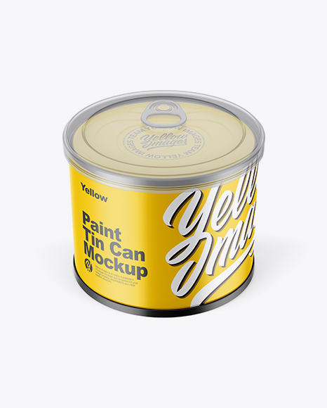 Matte Tin Can with Transparent Cap Mockup - Front View (High Angle Shot)
