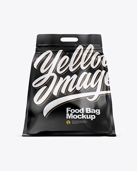 Glossy Stand-up Food Bag Mockup - Hero Shot