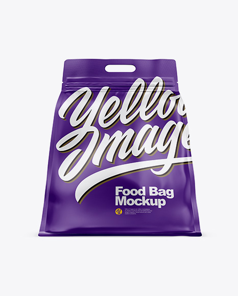 Matte Stand-up Food Bag Mockup - Hero Shot