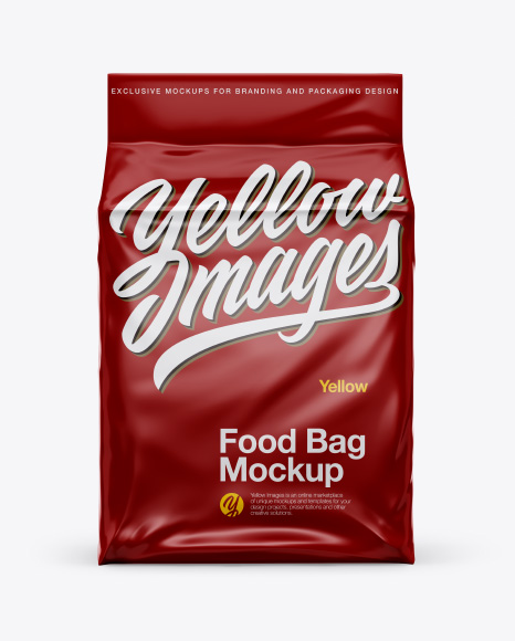 Matte Stand-up Food Bag Mockup - Front View