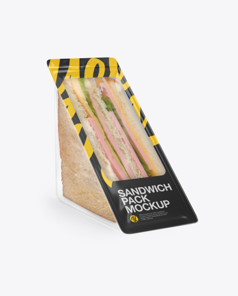 Sandwich Pack Mockup - Half Side View