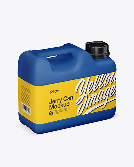 8L Plastic Jerry Can Mockup - Half Side View
