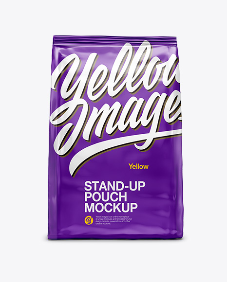 Stand Up Glossy Pouch - Front View