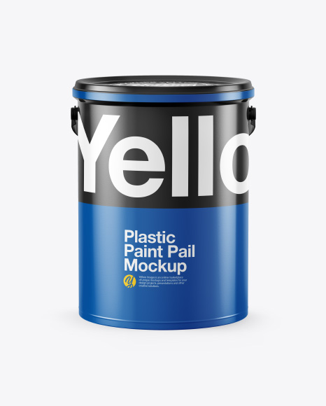 Plastic Bucket Mockup - Front View