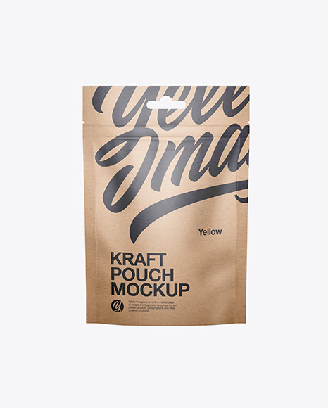 Kraft Stand Up Pouch Mockup - Front View