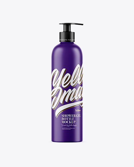 Matte Shower Gel Bottle Mockup