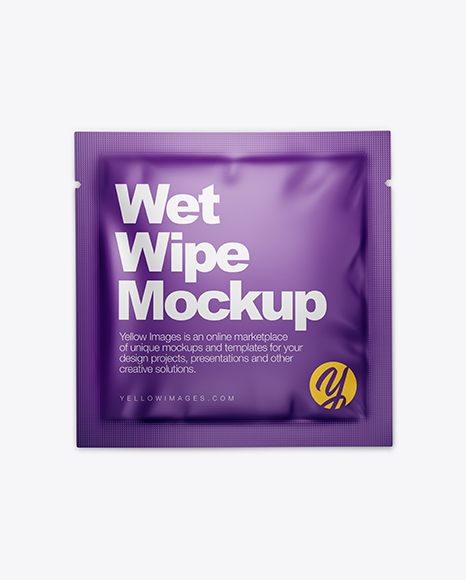 Matte Wet Wipe Pack Mockup - Top View
