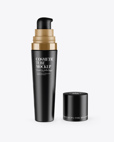 Opened Matte Cosmetic Tube Mockup