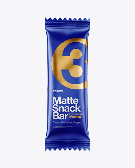 Matte Snack Bar Mockup - Front View