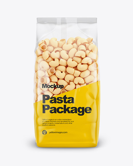 Pipe Rigate Pasta Mockup - Front View