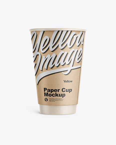 Kraft Coffee Cup Mockup - Front View