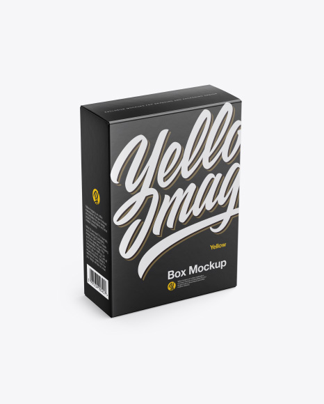 Box Mockup - Half Side View