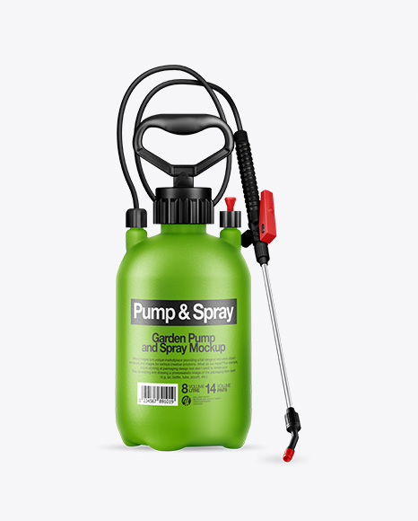 Garden Pump and Spray Mockup - Front View
