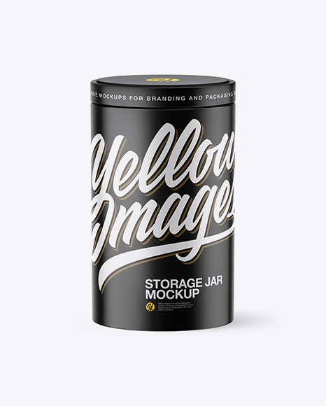 Matte Storage Jar Mockup - High-Angle Shot