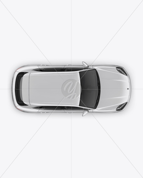 Luxury Crossover 5-doors Mockup - Top View