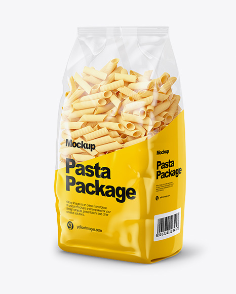 Penne Rigate Pasta Mockup - Half Side View