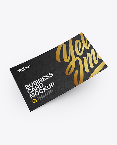 Business Card Mockup - High Angle Shot