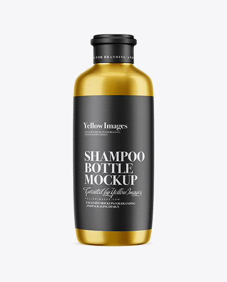 Metallic Shampoo Bottle Mockup