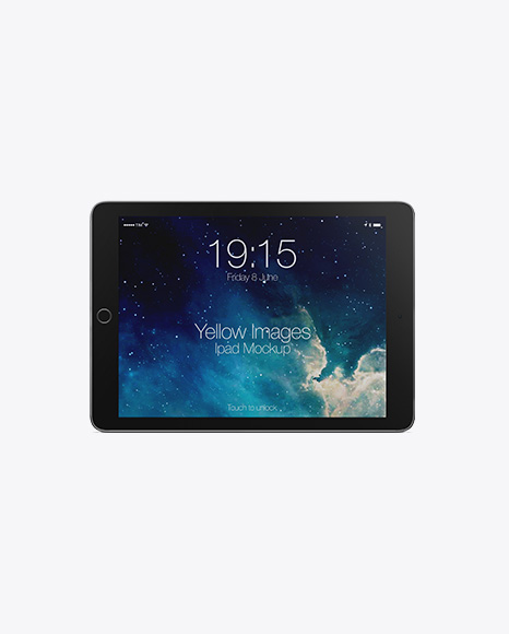 Horizontal iPad Mockup Mockup - Front View