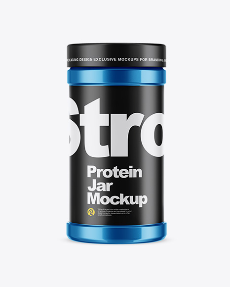 Metallic Protein Jar Mockup