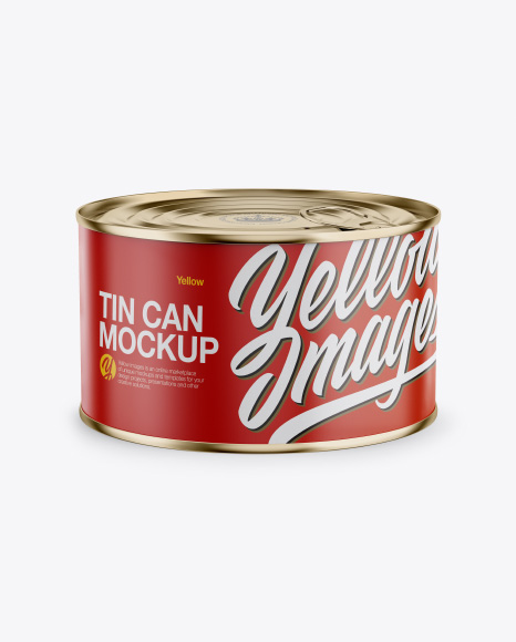 Tin Can Mockup - Front View (High-Angle Shot)
