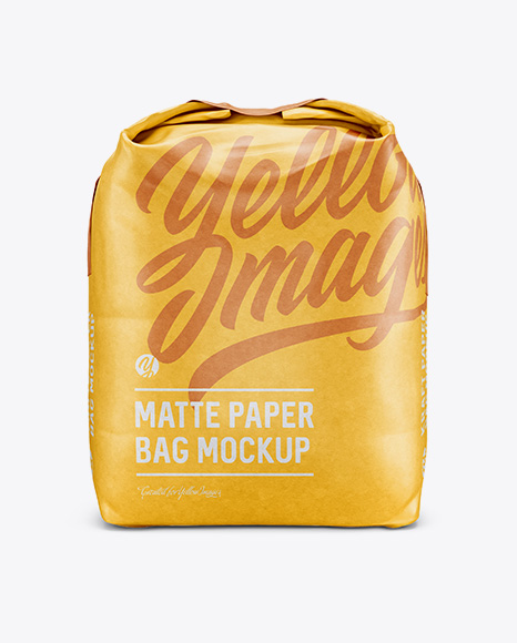 1 kg Matte Paper Bag Mockup - Front View