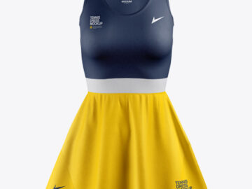 Women’s Tennis Dress Mockup - Front View