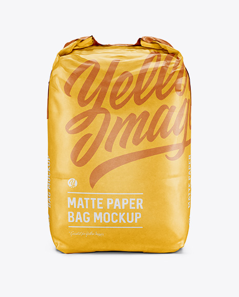 2 kg Matte Paper Bag Mockup - Front View