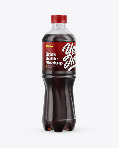 Plastic Bottle With Cola Mockup
