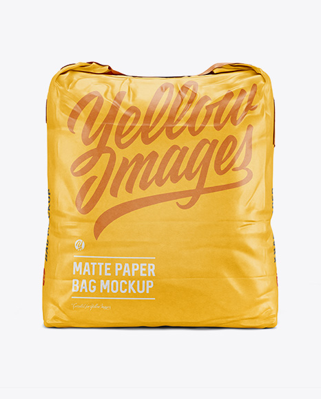 5 kg Matte Paper Bag Mockup - Front View