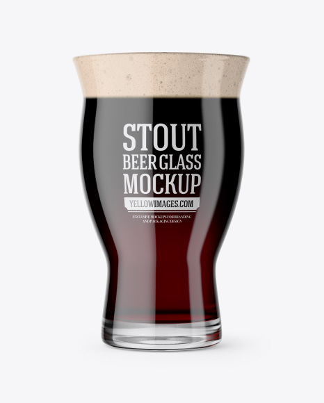 Revival Glass With Stout Beer Mockup