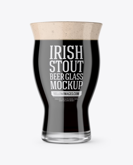 Revival Glass With Irish Stout Beer Mockup